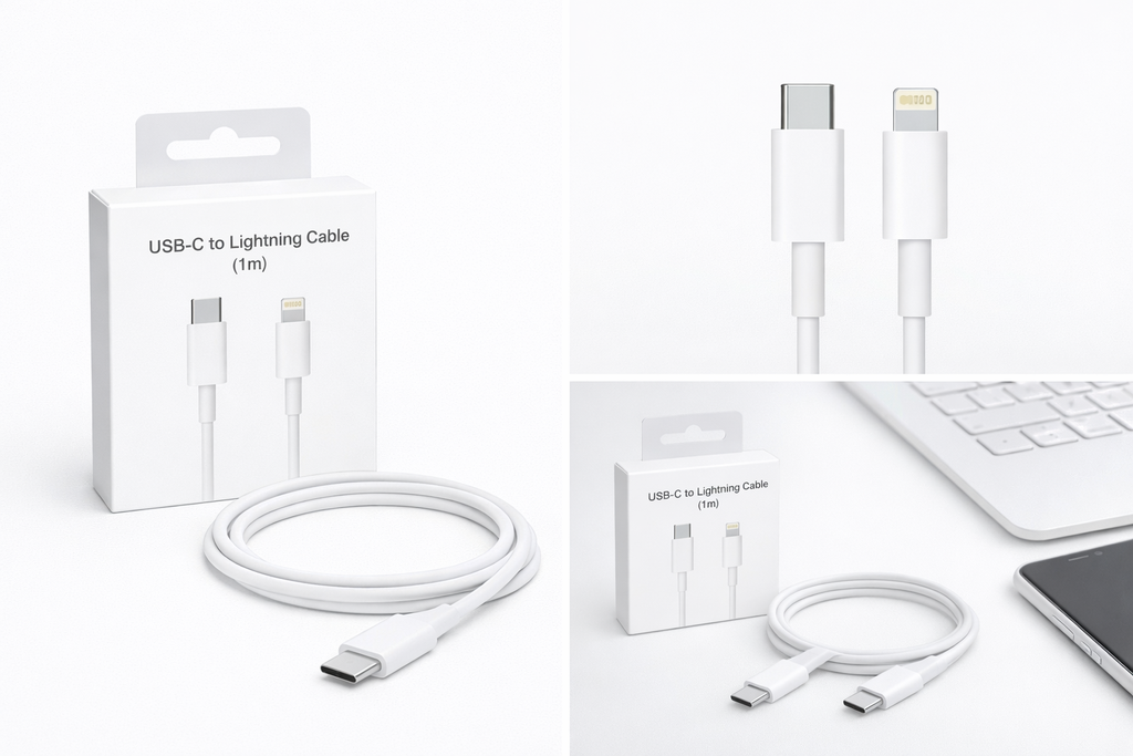 Cable USB-C a Lightning 1 Metro – Carga Rápida para iPhone (con caja)